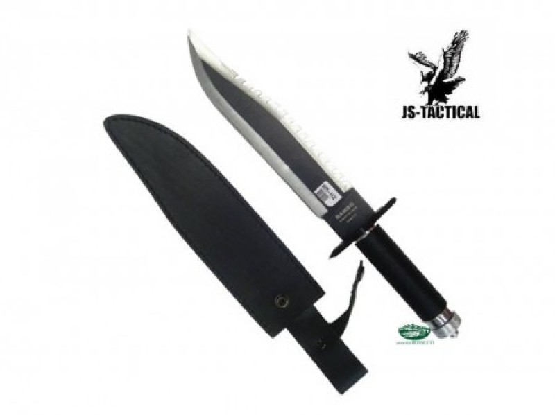 JS TACTICAL Coltello RAMBO II H2 lama fissa con kit sopravvivenza