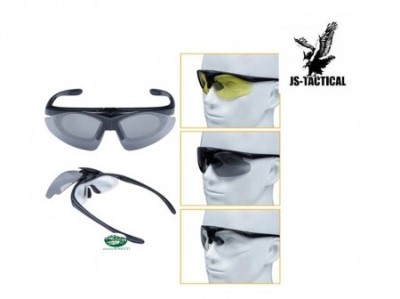 JS TACTICAL Occhiali da tiro con lenti intercambiabili