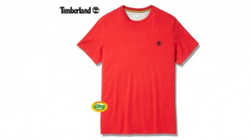 TIMBERLAND T-shirt Girocollo Dunstan River rosso P92