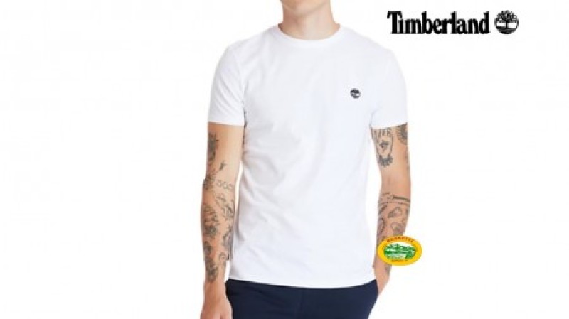 TIMBERLAND T-shirt Girocollo Dunstan River bianco 100