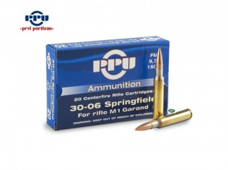 PPU PRVI PARTIZAN Munizioni cal.30-06 Springfield 150gr special M1 Garand