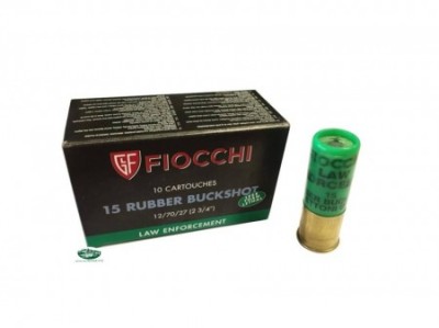 FIOCCHI Cartucce 15 pallettoni gomma cal.12