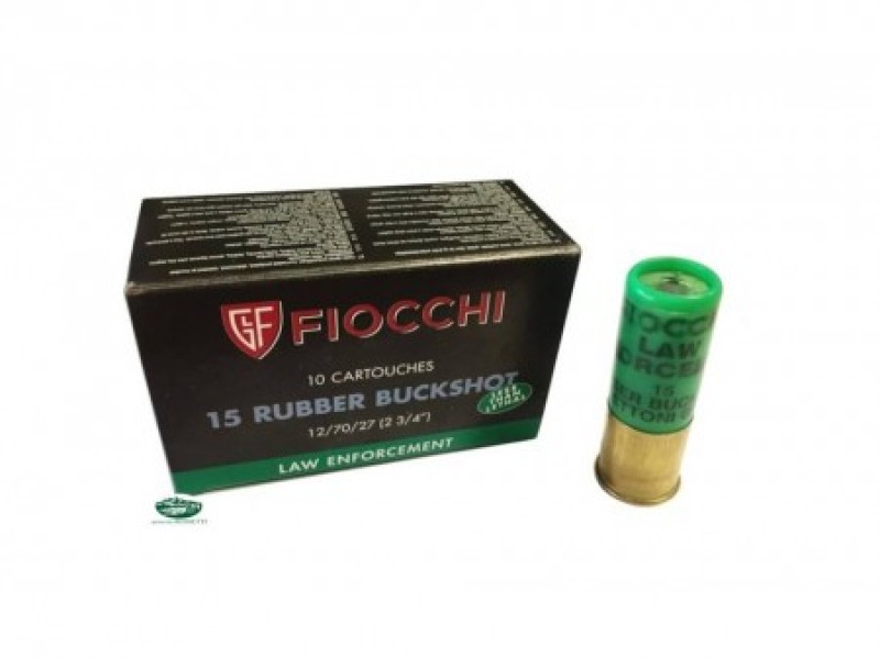 FIOCCHI Cartucce 15 pallettoni gomma cal.12