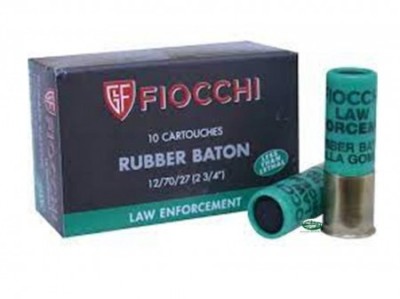 FIOCCHI Cartucce palla gomma cal.12 - Rubber Baton