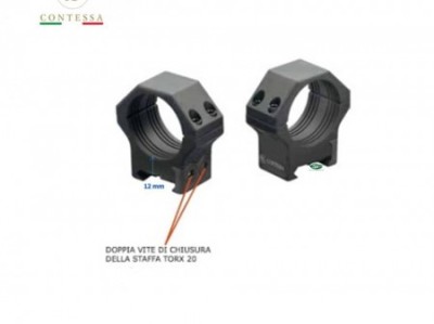 CONTESSA Anelli picatinny 34 mm H 12 mm alluminio