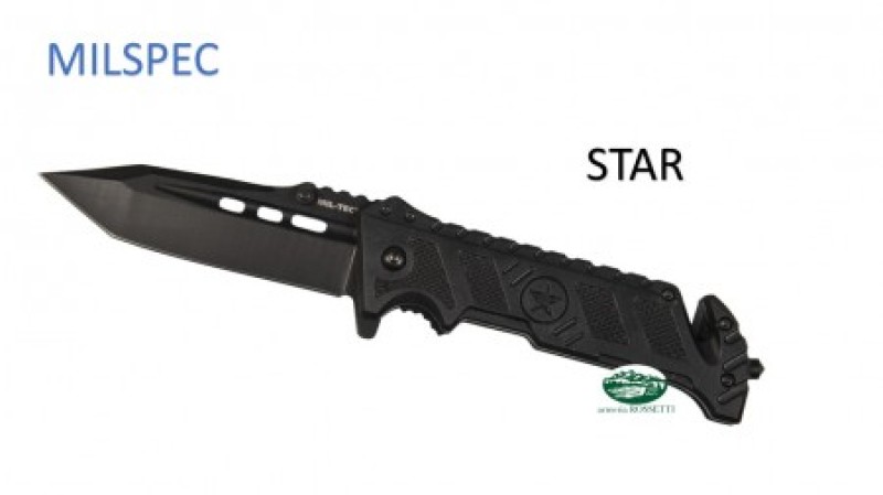 MILSPEC Coltello tattico nero