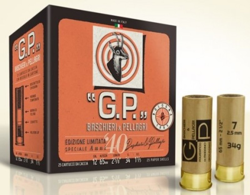BASCHIERI & P. GP VINTAGE cal.12 pb.9 cartone scatola arancio
