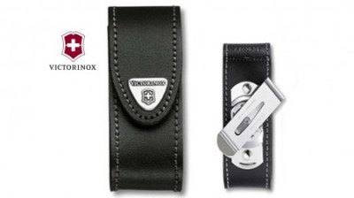 VICTORINOX Fodero in cuoio per cintura con clip
