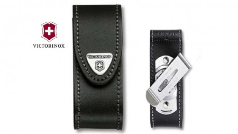 VICTORINOX Fodero in cuoio per cintura con clip