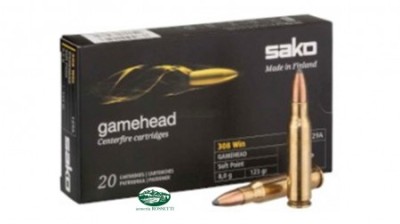 SAKO munizioni cal. 308 win GAMEHEAD Soft Point 123 gr. 129A