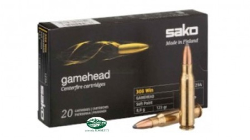 SAKO munizioni cal. 308 win GAMEHEAD Soft Point 123 gr. 129A