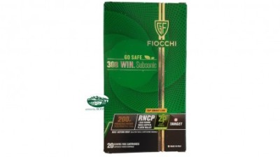 FIOCCHI munizioni cal.308 Win Subsoniche palla RNCP 200 gr