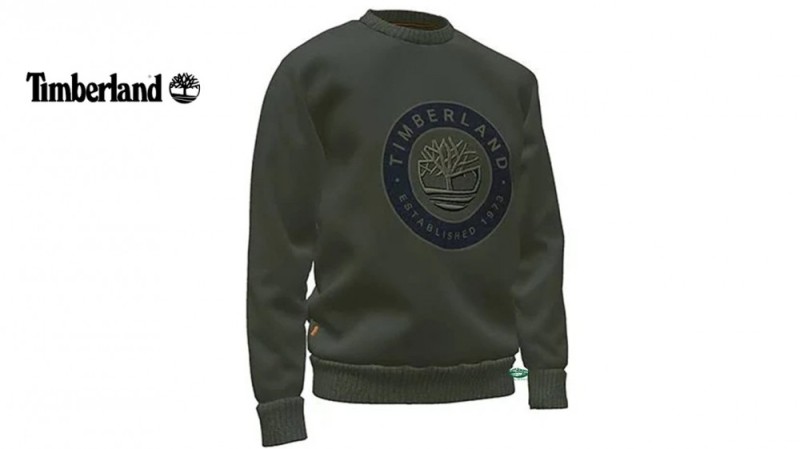 TIMBERLAND Felpa boucle sherpa verde