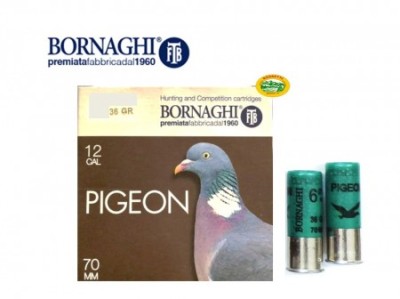 BORNAGHI cartucce Pigeon cal.12 gr.36 pb.4 speciale colombaccio