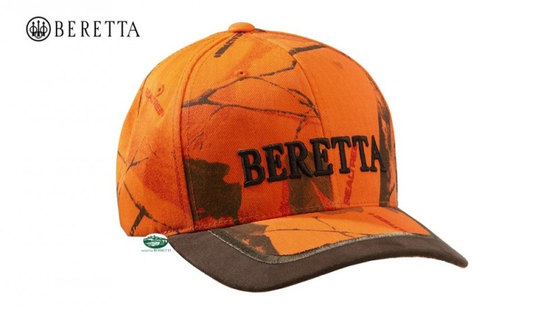 BERETTA Cappello Realtree tesa camo orange  BC150