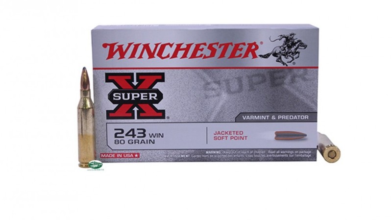 WINCHESTER munizioni cal.243 win SOFT POINT 80gr.
