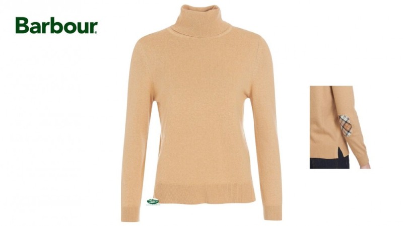 BARBOUR maglia PENDLE dolcevita beige donna