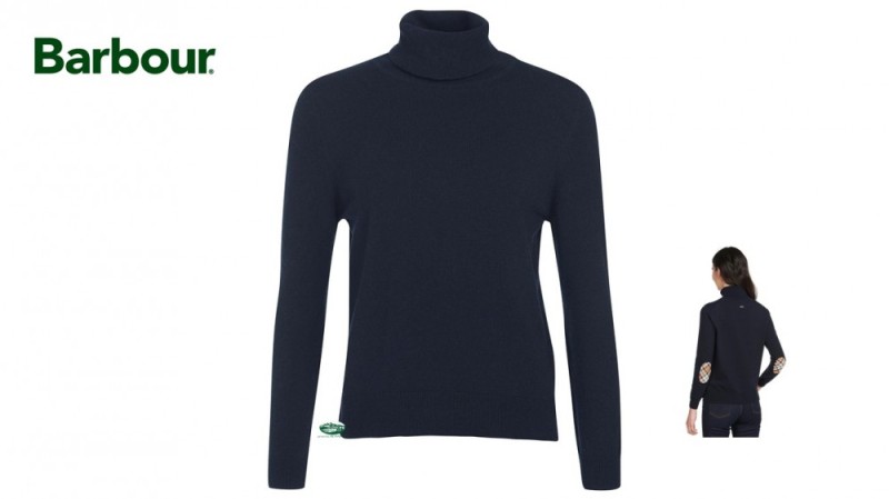 BARBOUR maglia PENDLE dolcevita blu donna