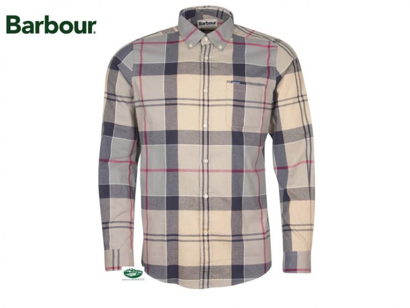 BARBOUR Camicia GLENDALE uomo tartan beige