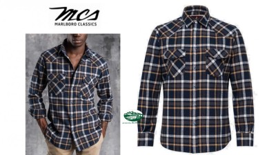 MCS Camicia in flanella pesante a quadri Stone Washed 05024