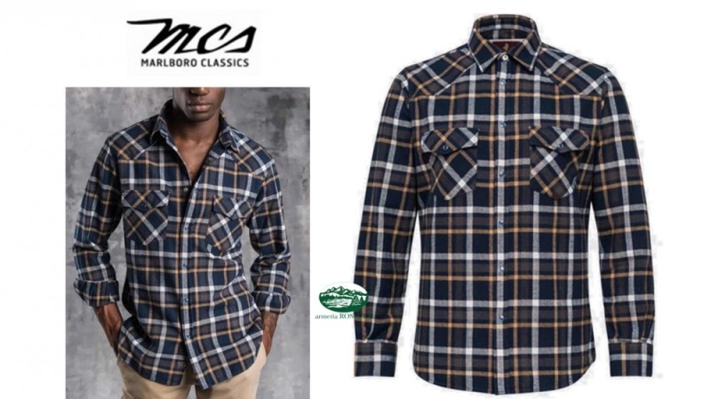 MCS Camicia in flanella pesante a quadri Stone Washed 05024