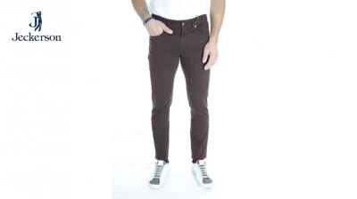 JECKERSON Jeans 5 Tasche marrone operato