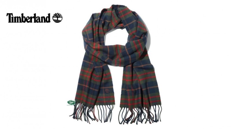 TIMBERLAND Sciarpa tartan verde