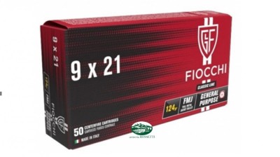 FIOCCHI munizioni cal.9x21 FMJ - 124gr