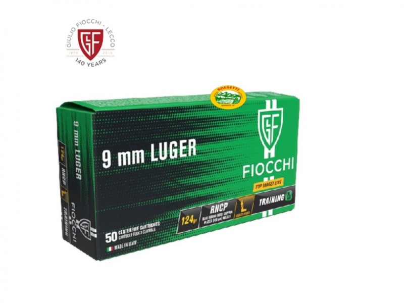 FIOCCHI munizioni cal.9 Luger RNCP 124gr.
