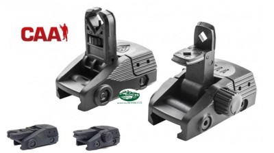 CAA Tacca di mira e mirino Flip Up in Polimero nero - BGF BGR