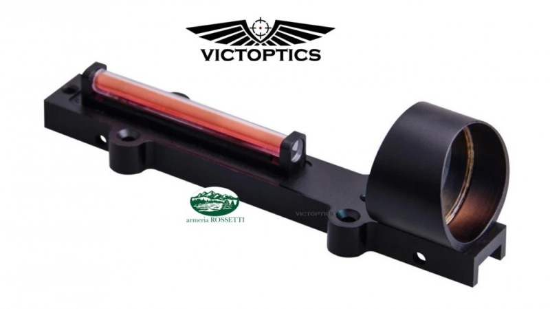 VICTOPTICS Sistema di mira con fibra ottica per bindella fucile RDSL08P 