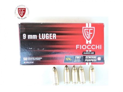 FIOCCHI munizioni cal.9 Luger  FMJ gr.124