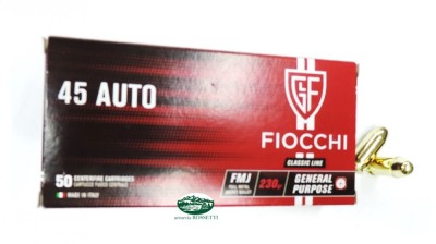 FIOCCHI Munizioni cal.45 Auto FMJ 230gr. conf.50pz.