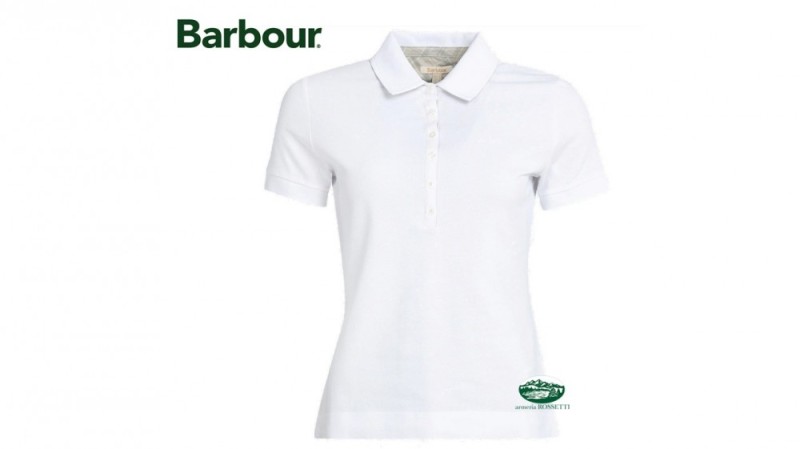 BARBOUR Polo bianca donna 