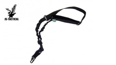 JS TACTICAL Cinghia elastica 1 punto nera