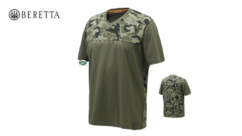 BERETTA T-shirt Camo verde TS911