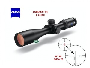 ZEISS Conquest V4 6-24X50 BS ret.89 ZMOAi-20 illuminato