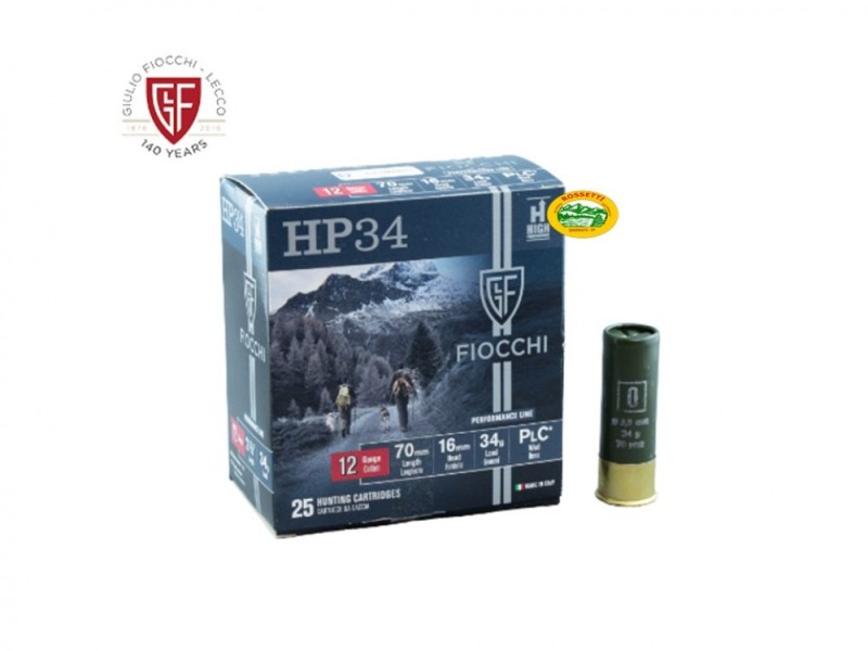 FIOCCHI cartucce HP 34 cal.12 pb.5 gr.34 speciale colombaccio