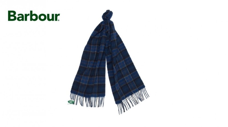 BARBOUR Sciarpa Galingale tartan blu