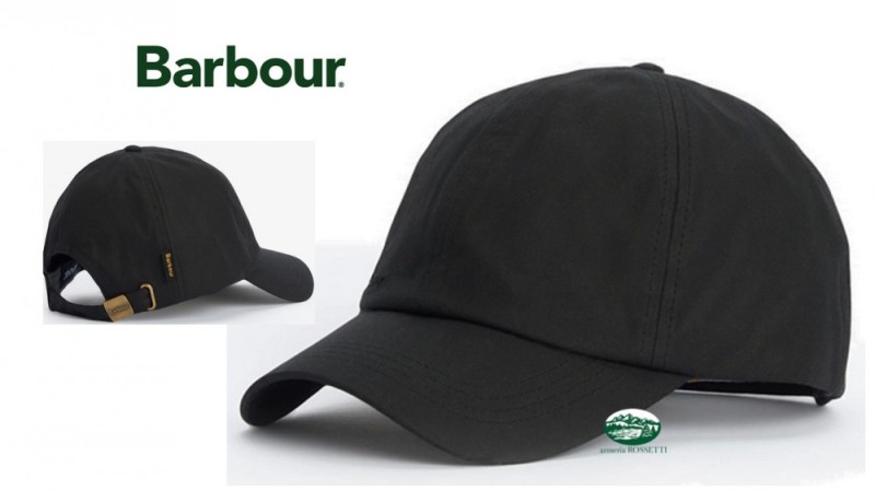 BARBOUR Cappello tesa Wax Sports nero