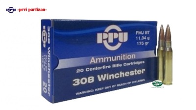 PPU PRVI PARTIZAN Munizioni cal.308 win FMJ BT 175gr.