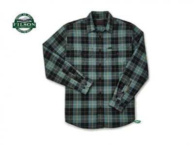 FILSON Camicia Field flanella verde