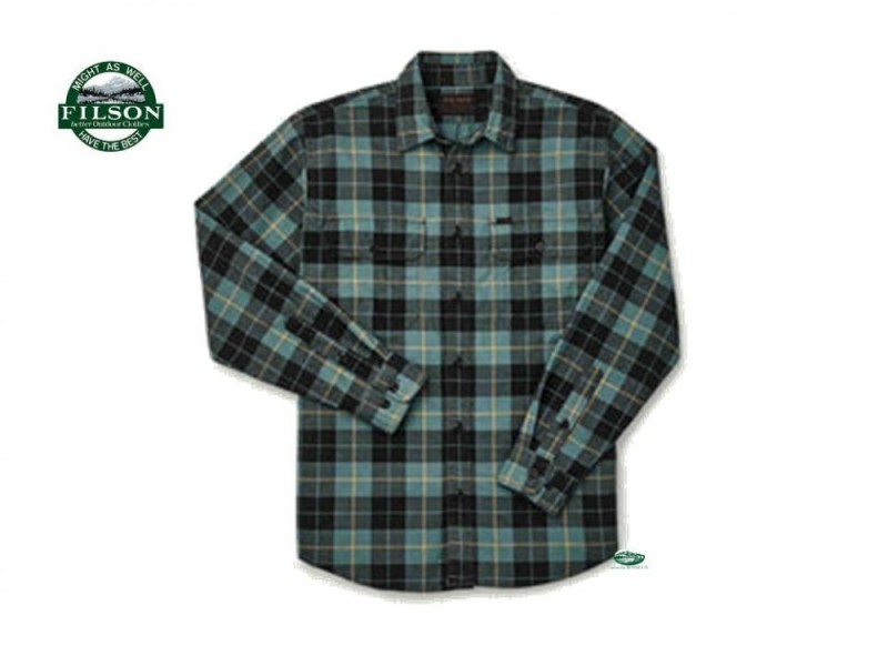 FILSON Camicia Field flanella verde