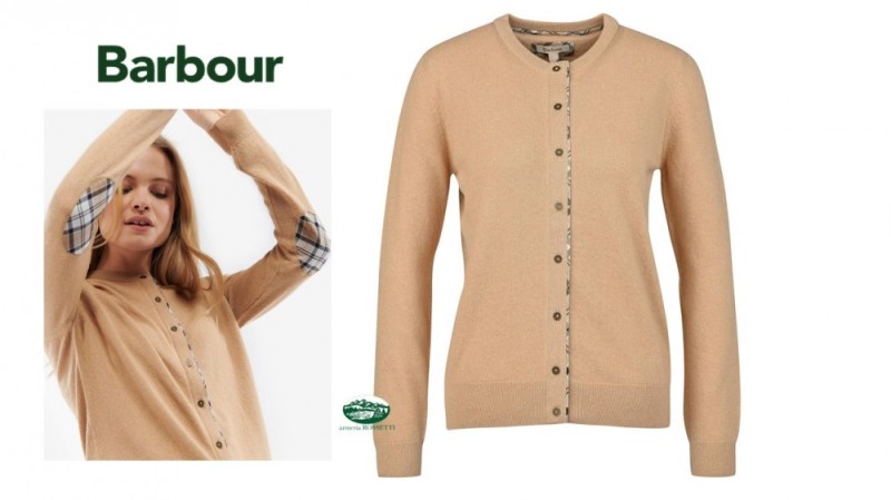 BARBOUR maglia Cardigan Pendle colore miele donna