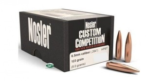 NOSLER palle CUSTOM COMPETITION cal.6,5 (264) - 123gr HPBT conf.250pz. 53440