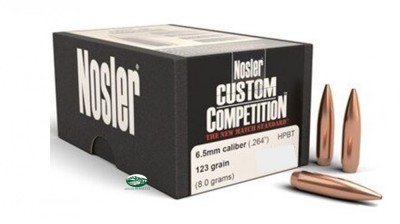 NOSLER palle CUSTOM COMPETITION cal.6,5 (264) - 123gr HPBT conf.250pz. 53440