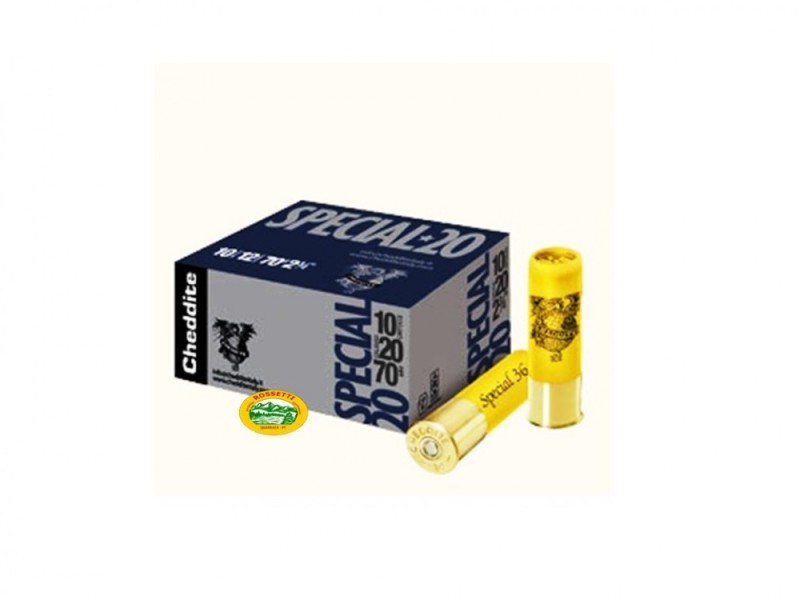 CHEDDITE cartucce SPECIAL cal.20 semimagnum gr.36 pb4 speciale colombaccio