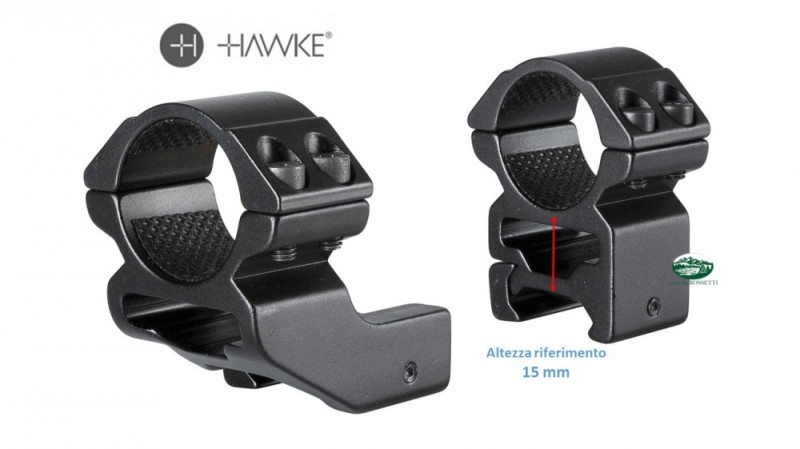 HAWKE anelli Extended 1´´ alto 15mm 22124