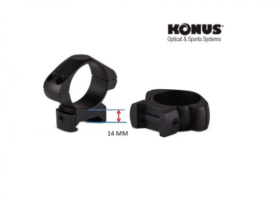 KONUS anelli weaver acciao 30 mm - alti 07403