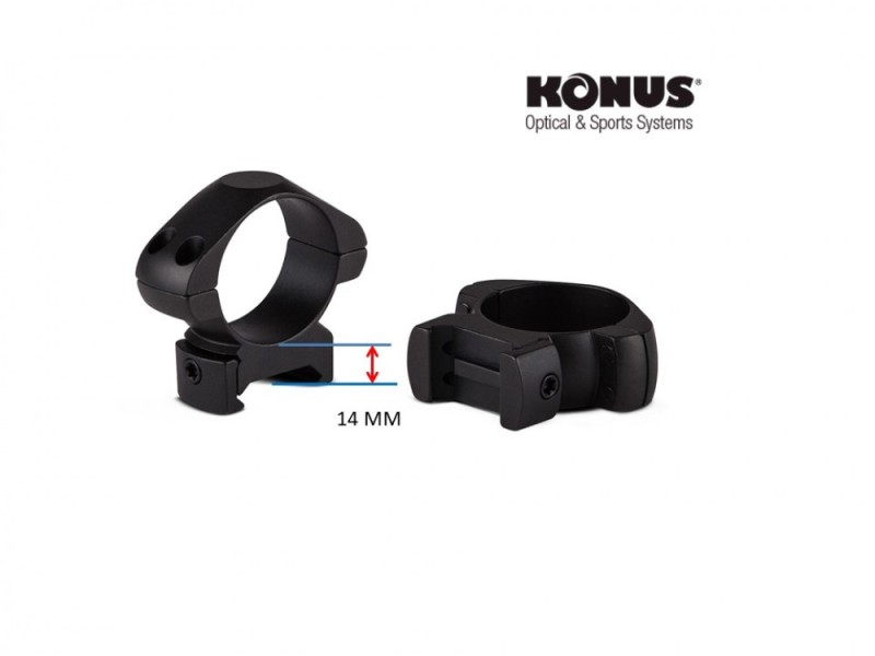 KONUS anelli weaver acciao 30 mm - alti 07403